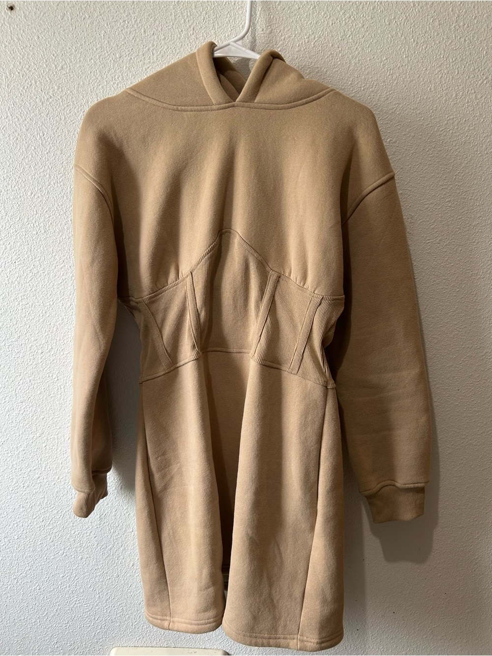 Cozy Hooded Longline Sweatshirt Dress